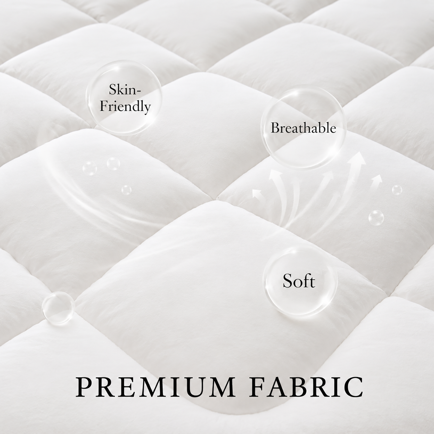 SORMAG Mattress Pad, Pillow Top Mattress Topper with Quilted Fitted Design