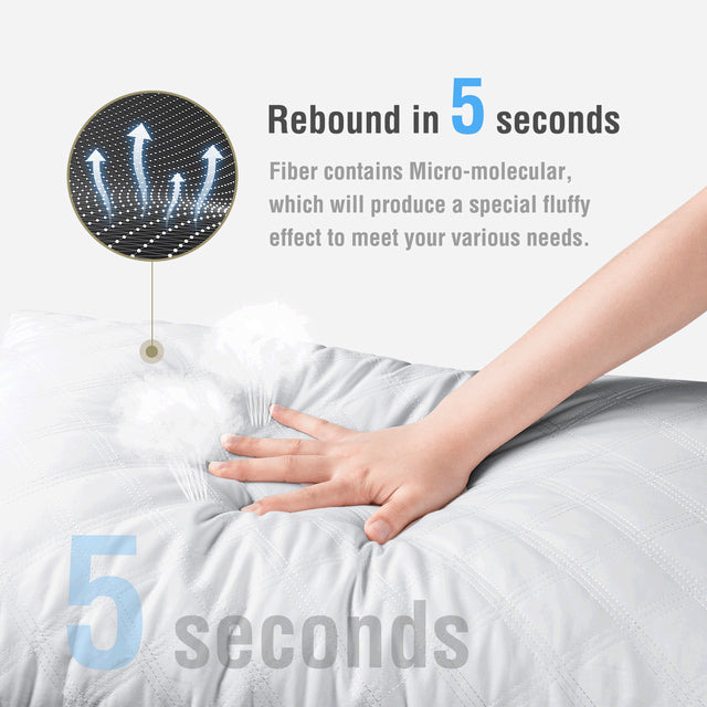 SORMAG Bed Pillows for Side Sleeper Pillows for Bed Cooling Hotel Gusseted Pillows for Sleeping Down Alternative Filling Luxury Soft Supportive Plush Pillows