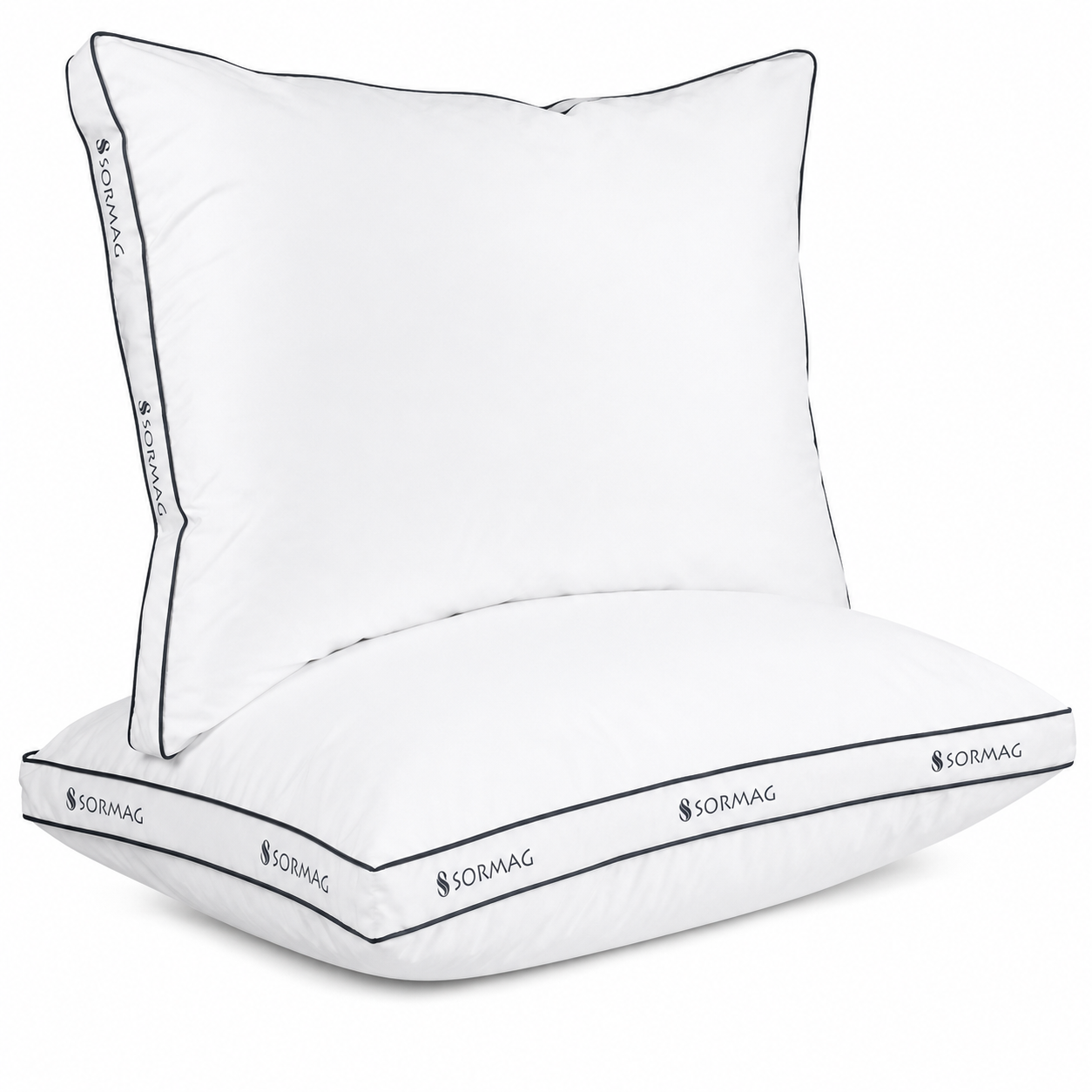 SORMAG Bed Pillows , Soft Down Alternative Filled Pillows, Hotel Quality Pillow for Back, Stomach or Side Sleepers