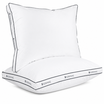SORMAG Bed Pillows , Soft Down Alternative Filled Pillows, Hotel Quality Pillow for Back, Stomach or Side Sleepers
