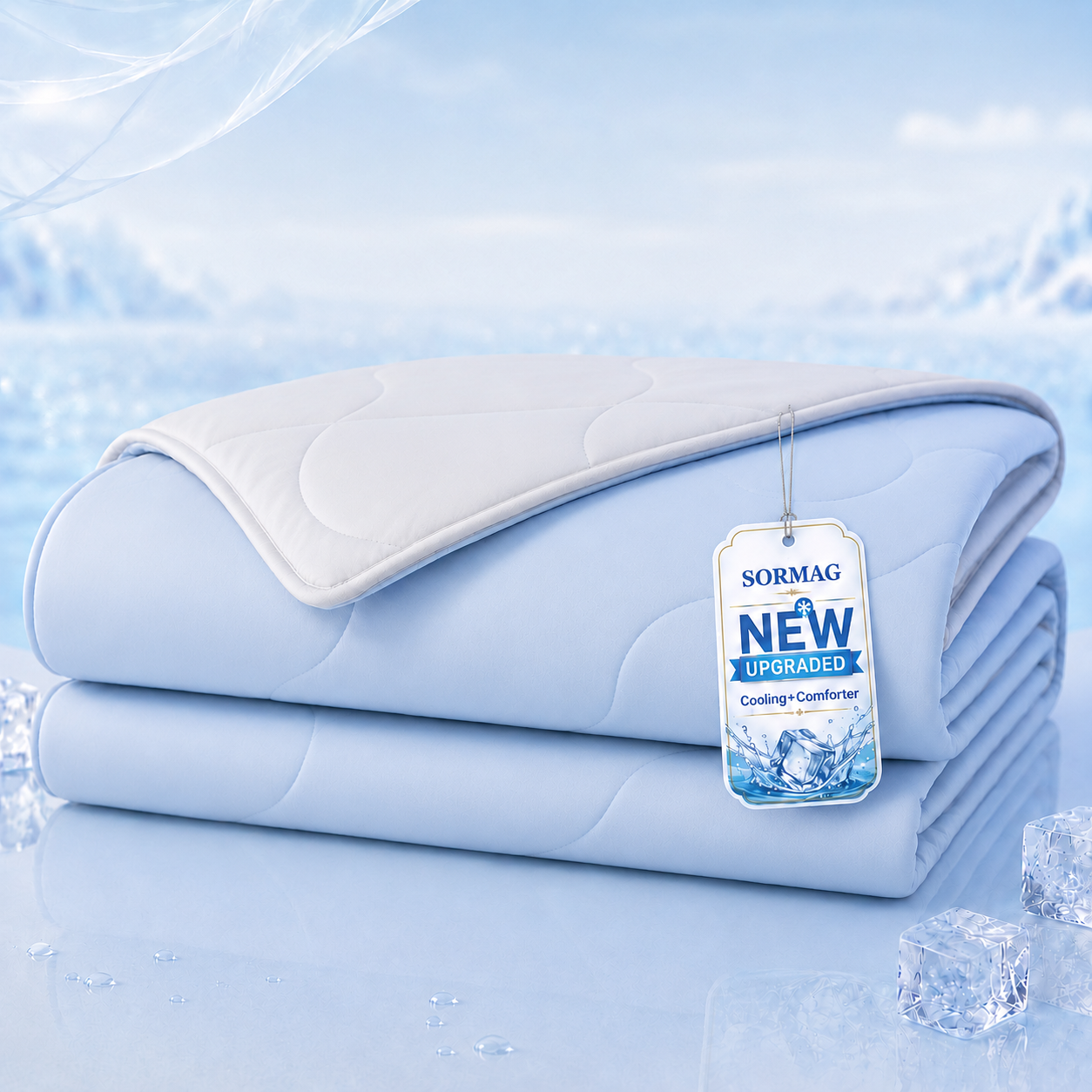 SORMAG Cooling Comforter Cooling Blankets with Q-Max>0.45 for Hot Sleepers Summer Bed Comforter Quilt