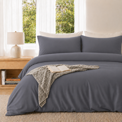 SORMAG Duvet Cover Set Soft Washed Microfiber Duvet Cover