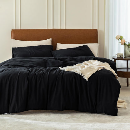 SORMAG Duvet Cover Set Soft Washed Microfiber Duvet Cover 3 Pieces
