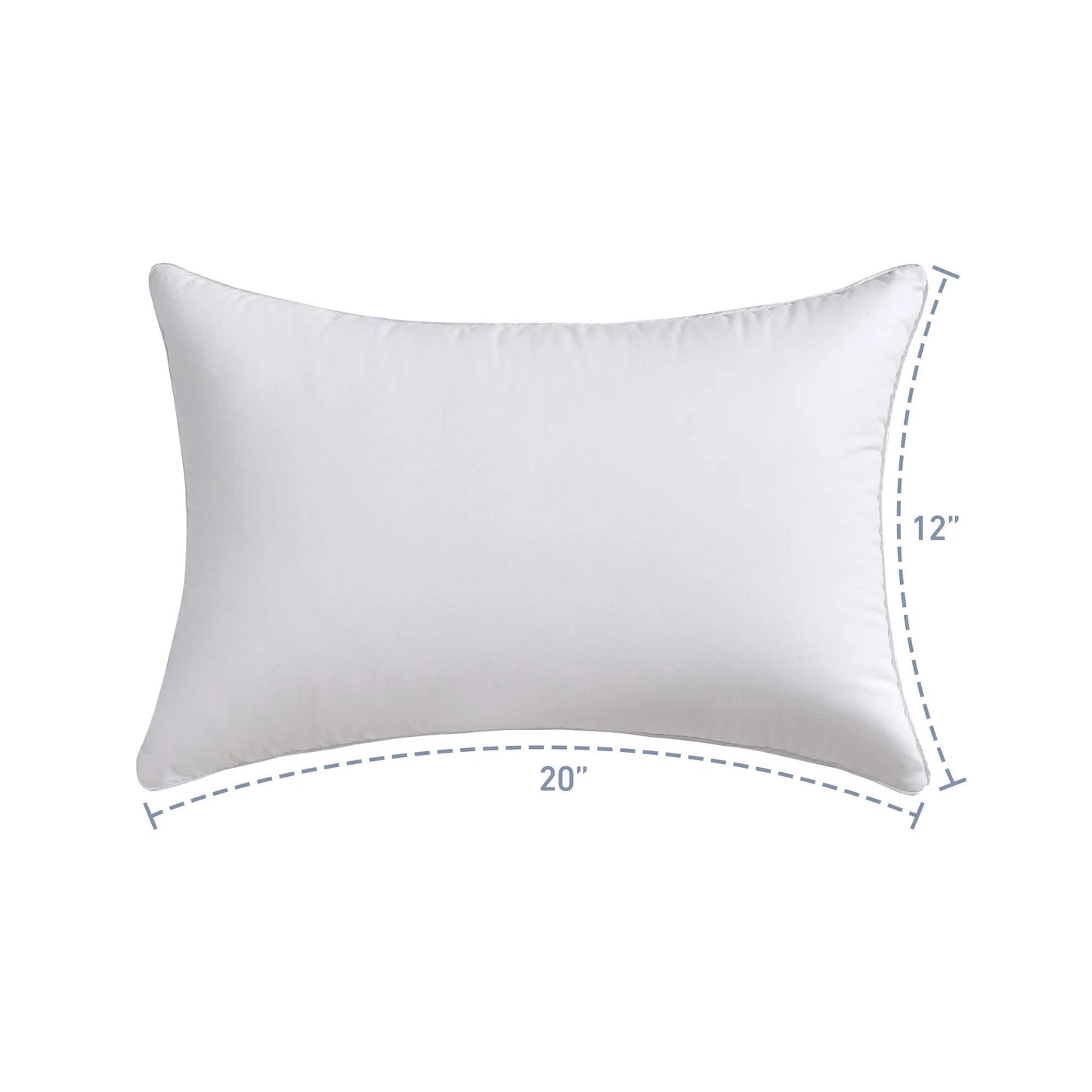 COOKEY 12x20 Pillow Insert Throw Pillows for Couch Set of 2, Rectangular Decorative Pillows 2 Pack for Sofa,White