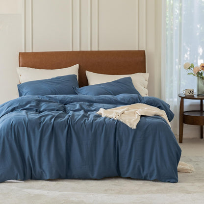 SORMAG Duvet Cover Set Soft Washed Microfiber Duvet Cover 3 Pieces