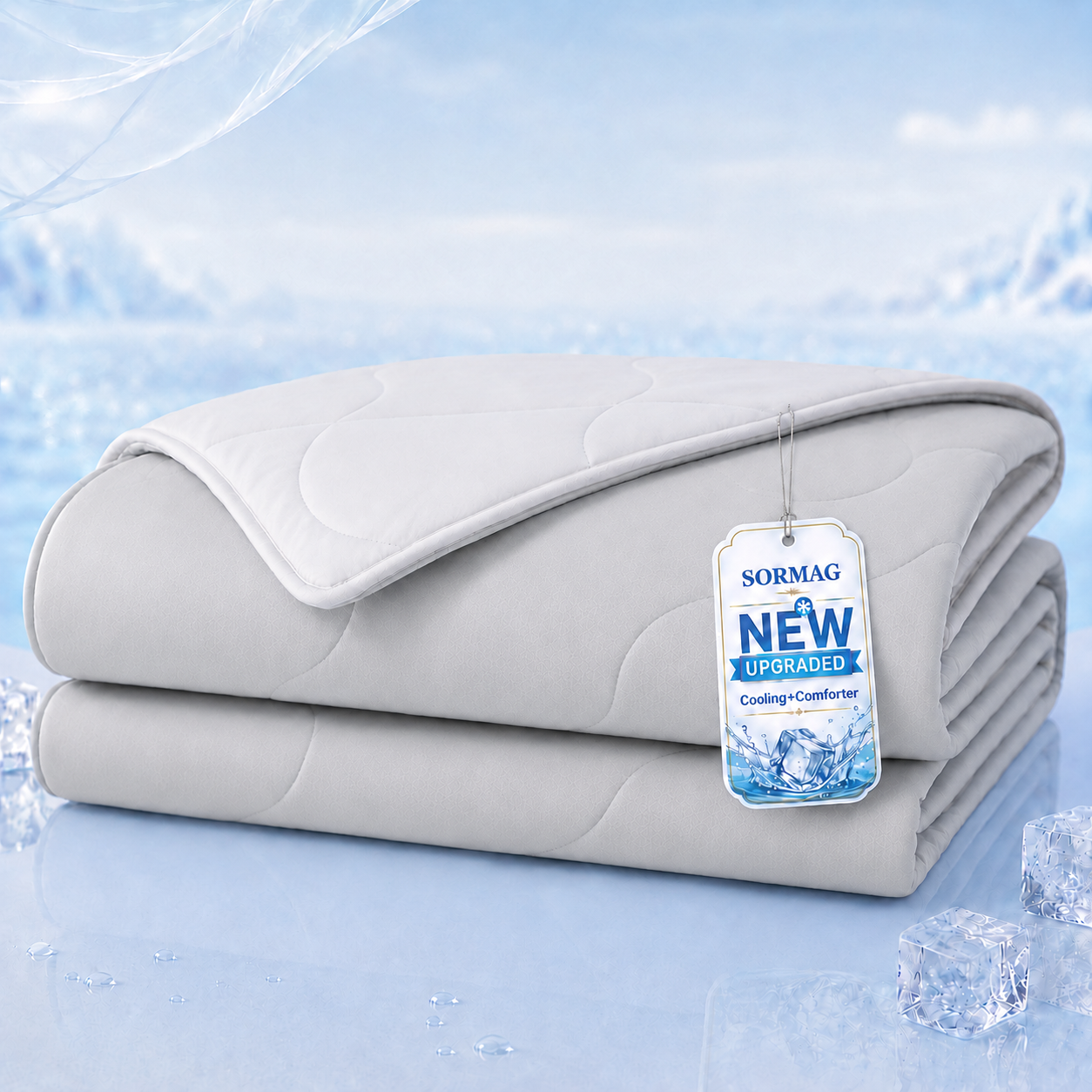 SORMAG Cooling Comforter Cooling Blankets with Q-Max>0.45 for Hot Sleepers Summer Bed Comforter Quilt