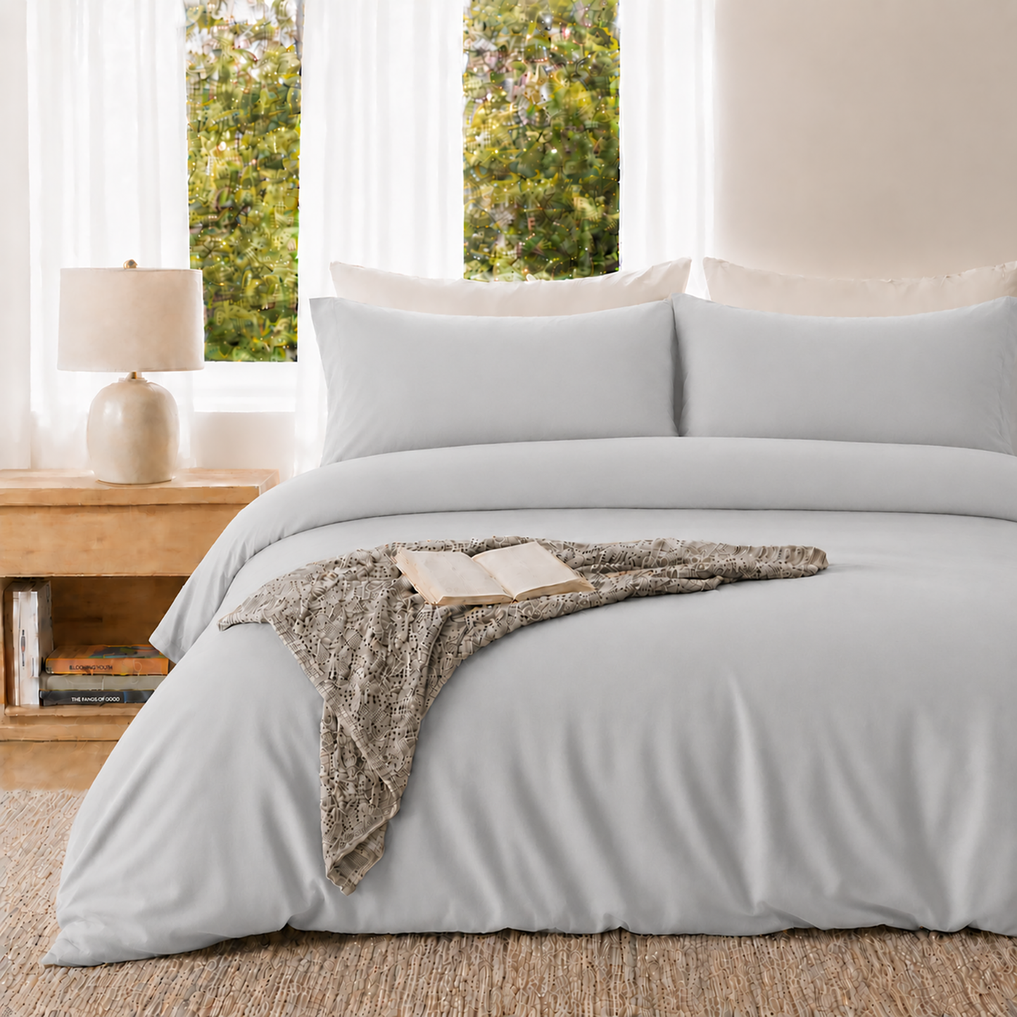 SORMAG Duvet Cover Set Soft Washed Microfiber Duvet Cover