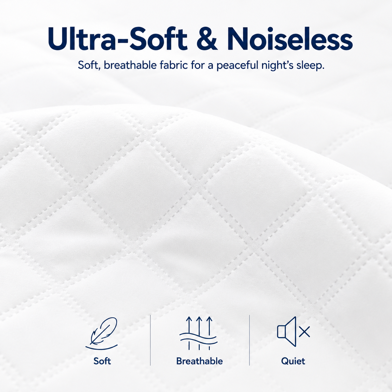SORMAG Premium Waterproof Mattress Protector, Mattress Pad Cover with 6''-18'' Deep Pocket, Machine Washable Dirt-Proof Mattress Cover for Bed