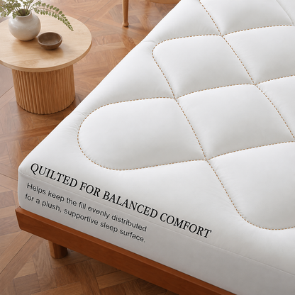 SORMAG Mattress Pad, Pillow Top Mattress Topper with Quilted Fitted Design