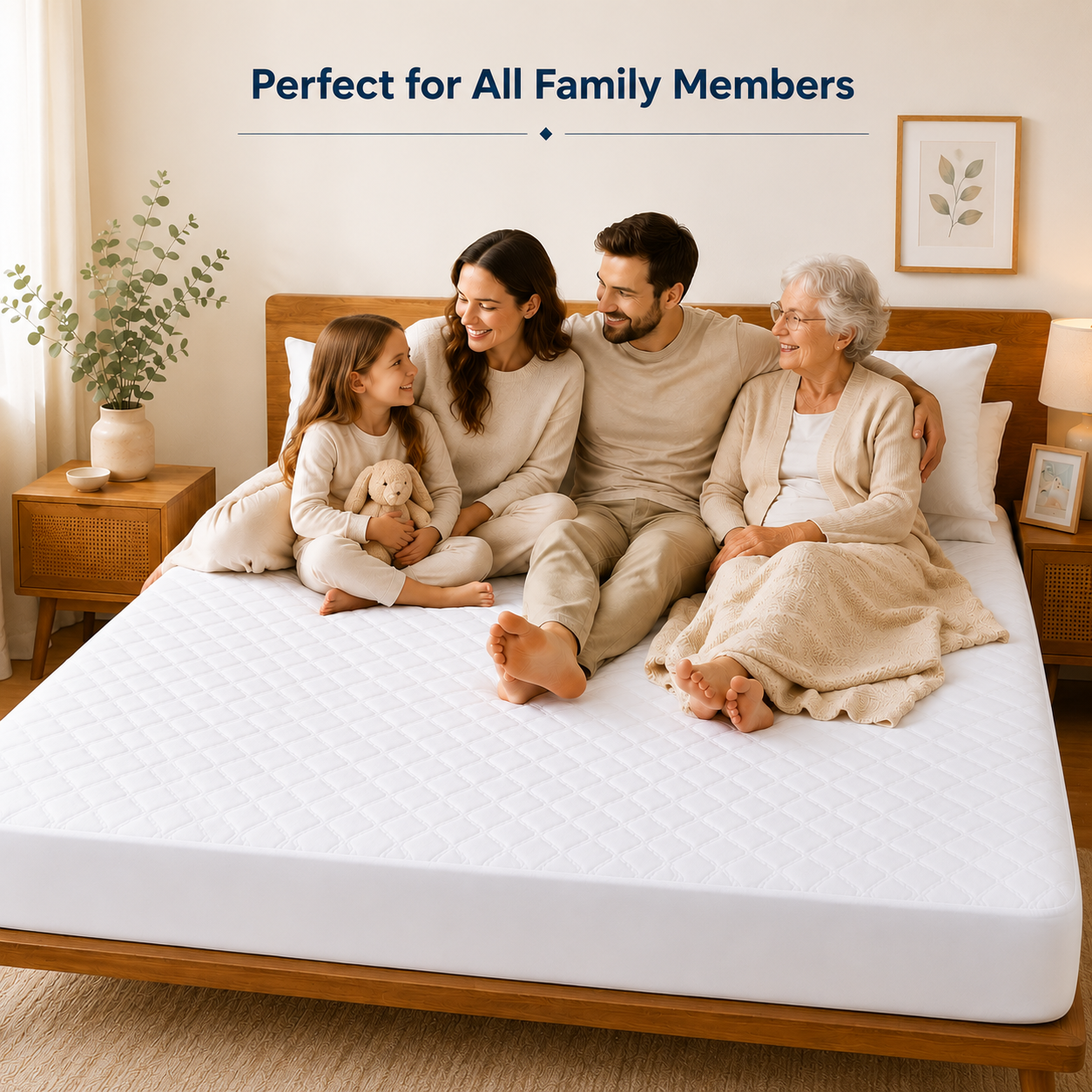 SORMAG Premium Waterproof Mattress Protector, Mattress Pad Cover with 6''-18'' Deep Pocket, Machine Washable Dirt-Proof Mattress Cover for Bed