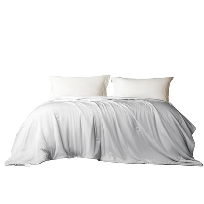 COOKEY Cooling Comforter for Hot Sleepers, Summer King Size Cool Quilt,Lightweight Breathable Blanket,Gray