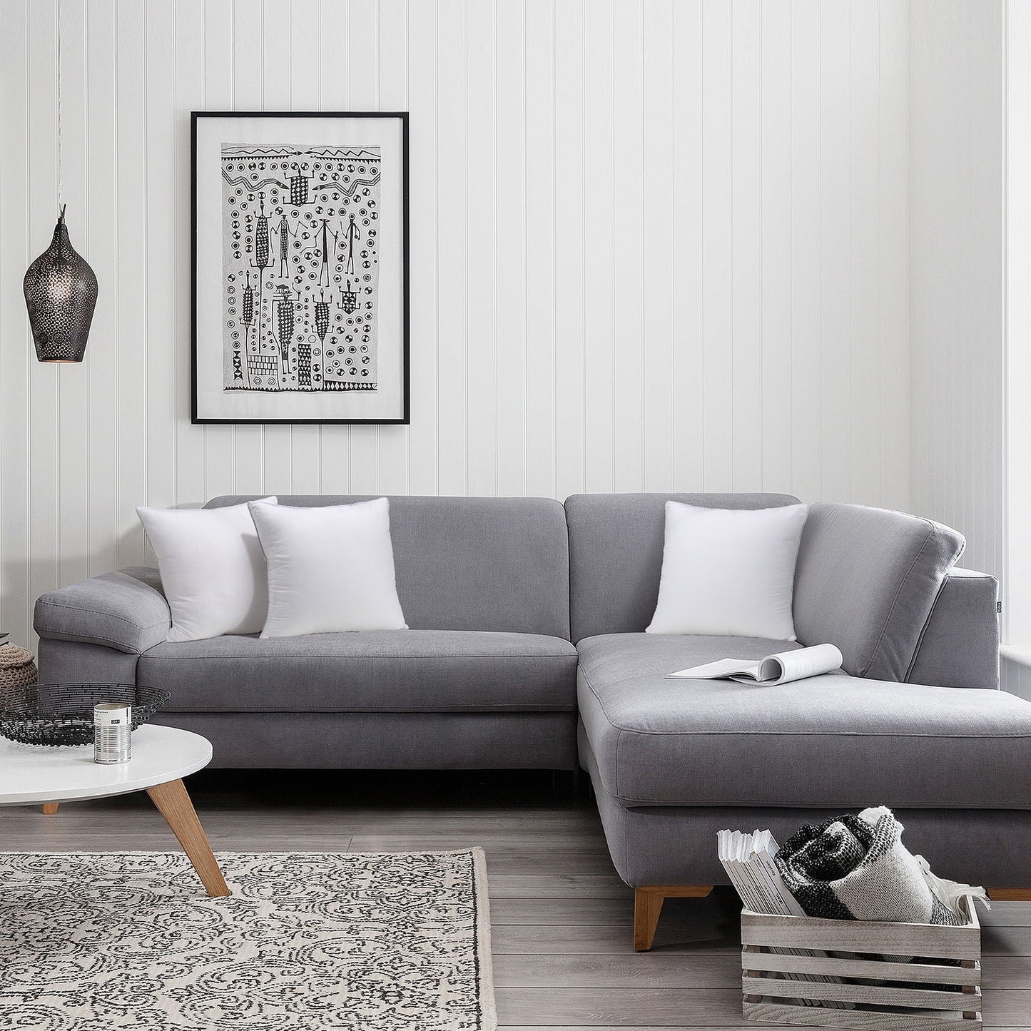 14 x 14 Throw Pillow Inserts(Set of 2),Indoor White Square Decorative Pillows for Couch & Bed
