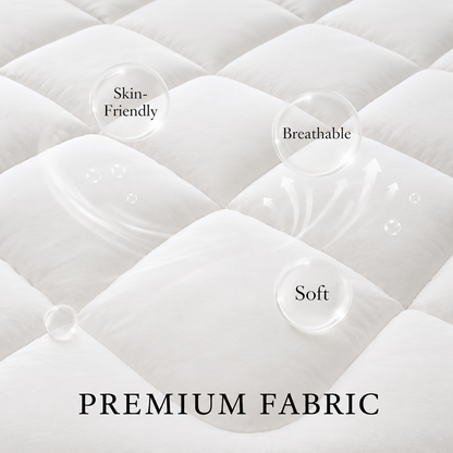 SORMAG Mattress Pad, Pillow Top Mattress Topper with Quilted Fitted Design