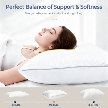 SORMAG Pillows, Bed Pillows for Side and Back Sleepers, Soft Down Alternative Pillows, Hotel Quality and Machine Washable