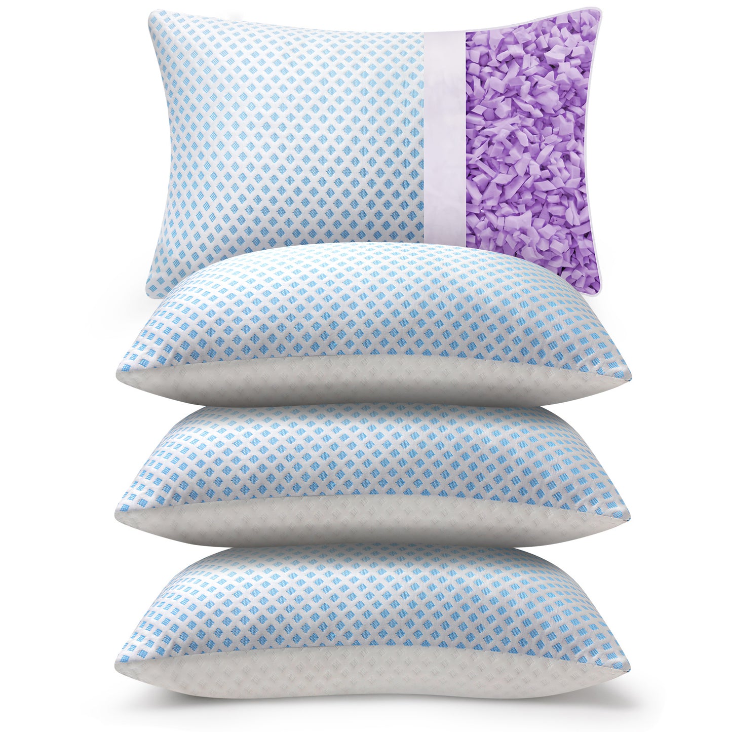 SORMAG Cooling Shredded Memory Foam Pillows for Sleeping Cool Cold Bed Pillow