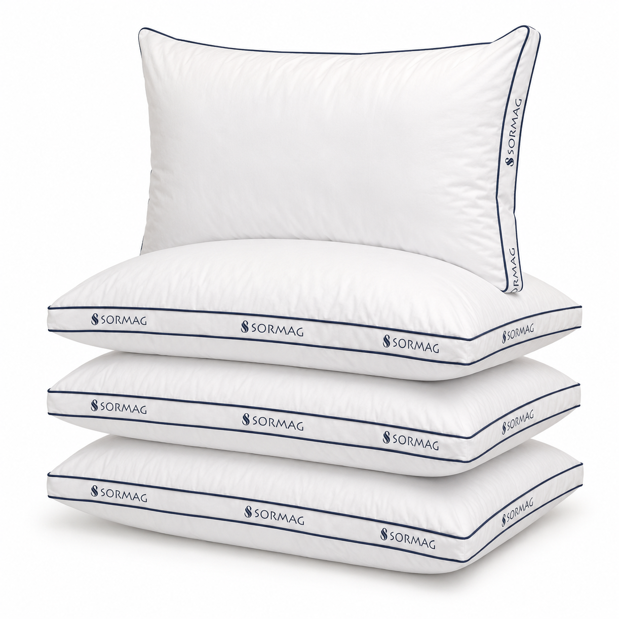 SORMAG Bed Pillows , Soft Down Alternative Filled Pillows, Hotel Quality Pillow for Back, Stomach or Side Sleepers