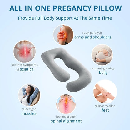 COOKEY Pregnancy Pillow Cooling ,U Shaped Full Body Maternity Pillows for Belly and Back Support,Super Breathable for Hot Sleeper