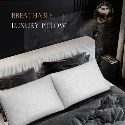 COOKEY Cooling Bed Pillows for Sleeping, Adjustable Shredded Memory Foam Pillows for Side Back Stomach Sleepers,Queen Size Gusseted Hotel Pillow 2 Pack.