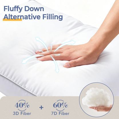 SORMAG Pillows, Bed Pillows for Side and Back Sleepers, Soft Down Alternative Pillows, Hotel Quality and Machine Washable
