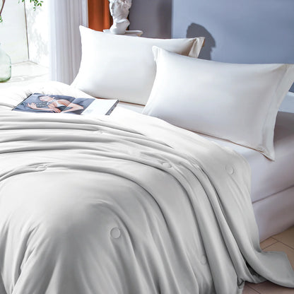 COOKEY Cooling Comforter for Hot Sleepers, Summer King Size Cool Quilt,Lightweight Breathable Blanket,Gray