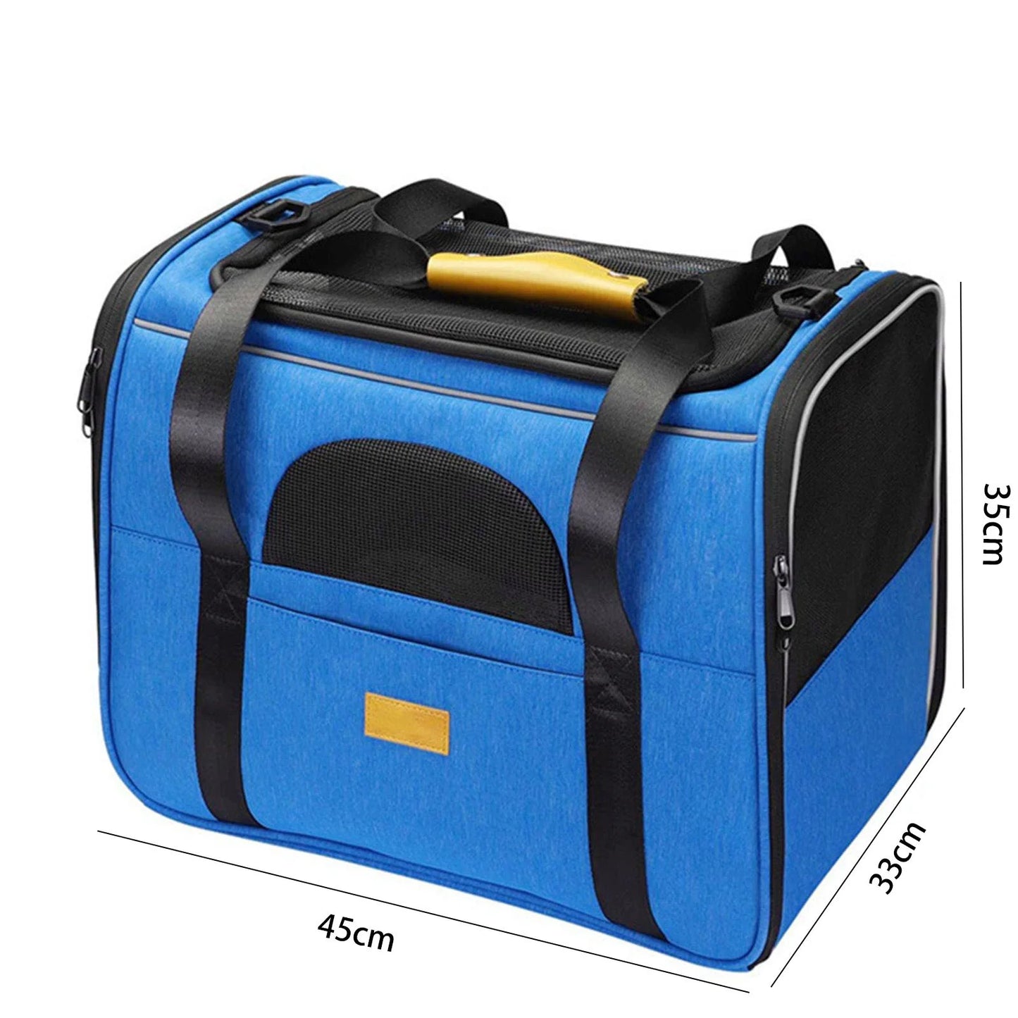 COOKEY Dog Cat Carrier,Airline Approved Large Soft Sided Pet Bag for Large Cats & Puppy Dogs up to 25 lbs,Collapsible Pet Travel Carrier for Cat & Dog,Blue