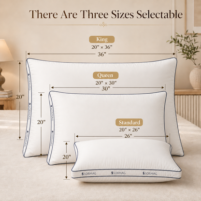 SORMAG Bed Pillows , Soft Down Alternative Filled Pillows, Hotel Quality Pillow for Back, Stomach or Side Sleepers