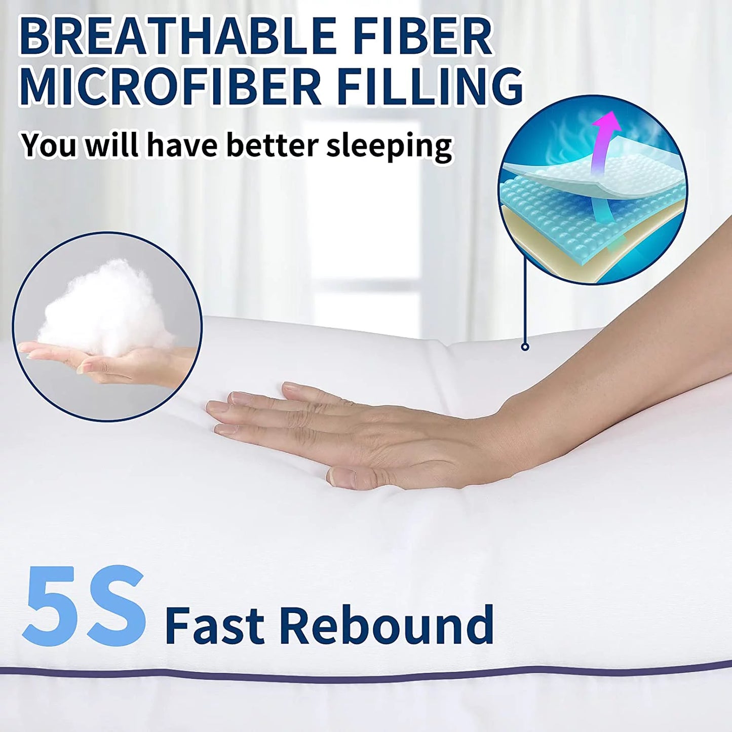 SORMAG Bed Pillows for Sleeping Hypoallergenic Pillow for Side and Back Sleeper Soft Supportive Hotel Collection Pillows Down Alternative Cooling Pillow for Bed