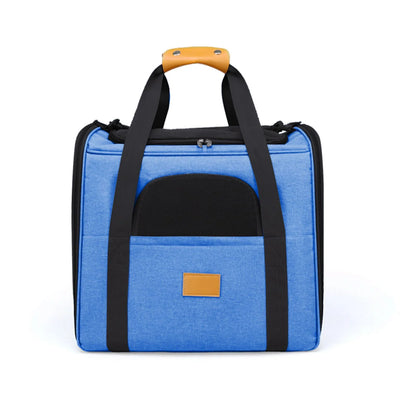 COOKEY Dog Cat Carrier,Airline Approved Large Soft Sided Pet Bag for Large Cats & Puppy Dogs up to 25 lbs,Collapsible Pet Travel Carrier for Cat & Dog,Blue
